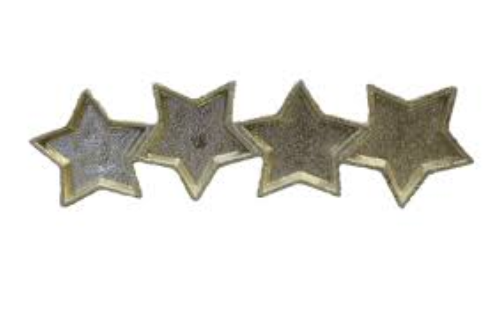 CERAMIC STAR DECO PLATES GOLD